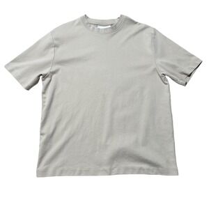 Plenum Studio Men's Heavyweight Beige T Shirt *Stained* Size Medium